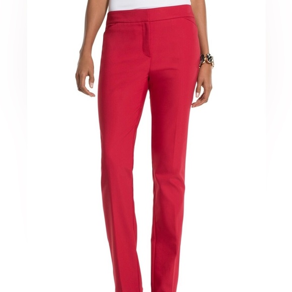 Chico’s So Slimming Grace Pant in cotton blend stretch zip fly Black size 10 - Picture 1 of 14